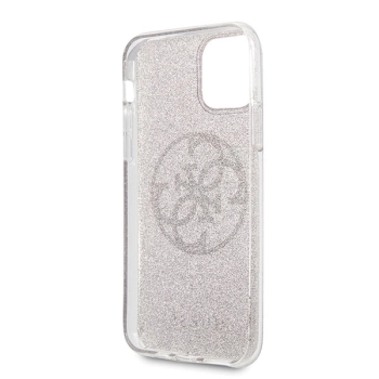 Etui Guess 4G Circle Glitter na iPhone 11 Pro Max - różowe