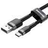 Kabel Baseus Cafule USB-A / USB-C QC 3.0 3A 0.5 m - czarno-szary