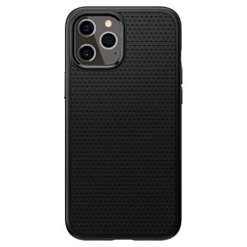 Etui Spigen Liquid Air na iPhone 12 / iPhone 12 Pro - czarny mat