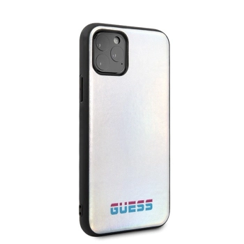 Etui Guess Iridescent na iPhone 11 Pro - srebrne