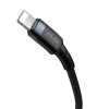 Kabel Baseus CATLKLF-G1 Lightning - USB-C PD QC 18W 480Mb/s 1m - czarno-szary