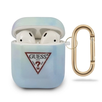 Etui Guess Tie & Dye Collection na AirPods 1/2 - niebieskie