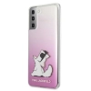 Etui Karl Lagerfeld Choupette Fun na Samsung Galaxy S21+ - różowe