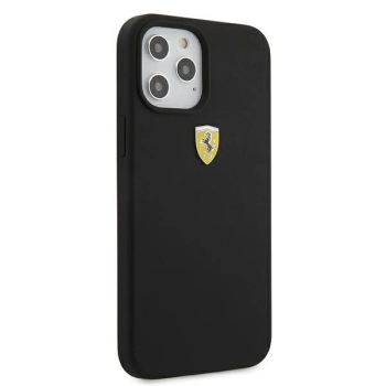 Etui Ferrari On Track Silicone na iPhone 12 Pro Max - czarne