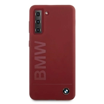 Etui BMW Silicone Signature Logo na Samsung Galaxy S21+ - czerwone