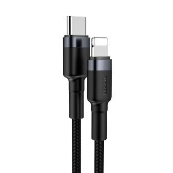 Kabel Baseus CATLKLF-G1 Lightning - USB-C PD QC 18W 480Mb/s 1m - czarno-szary